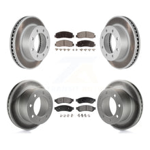 Charger l'image dans la galerie, Front Rear Coat Brake Rotors Ceramic Pad Kit For Ford F-250 Super Duty F-350 4WD
