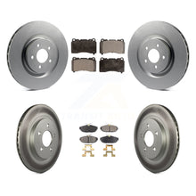 Charger l'image dans la galerie, Front Rear Coated Disc Brake Rotors And Ceramic Pads Kit For Ford Mustang
