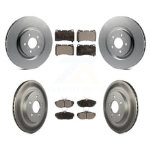 Load image into Gallery viewer, Front Rear Coated Disc Brake Rotors And Ceramic Pads Kit For Ford Mustang