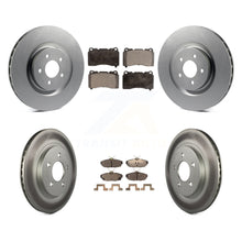 Load image into Gallery viewer, Front Rear Coated Disc Brake Rotors And Ceramic Pads Kit For Ford Mustang