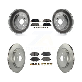 [Front+Rear] 2013 Ford Explorer Sport Premium Coated Rotors & Ceramic Pads Brake Kit For Max Braking