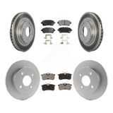 Front Rear Coated Disc Brake Rotors And Ceramic Pads Kit For Ford Fiesta