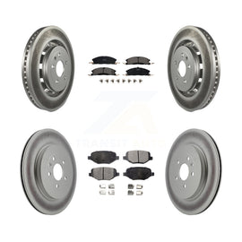 Front Rear Coat Brake Rotor Ceramic Pad Kit For Ford Explorer Police Interceptor