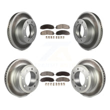 Charger l'image dans la galerie, Front Rear Coat Brake Rotors Ceramic Pad Kit For Ford F-250 Super Duty F-350 4WD