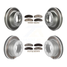 Charger l'image dans la galerie, Front Rear Coat Disc Brake Rotor Ceramic Pad Kit For Ford F-250 Super Duty F-350