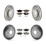 Front Rear Coated Disc Brake Rotors And Ceramic Pads Kit For Ford Focus ST