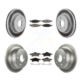 Front Rear Coated Disc Brake Rotors And Ceramic Pads Kit For Jeep Grand Cherokee