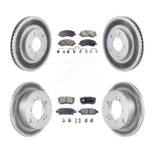 Load image into Gallery viewer, Front Rear Coated Disc Brake Rotors And Ceramic Pads Kit For Mitsubishi Lancer