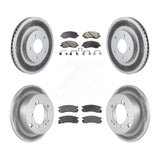 Front Rear Coat Disc Brake Rotor Ceramic Pad Kit For Chrysler Sebring Mitsubishi
