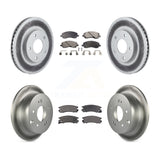 Front Rear Coated Disc Brake Rotors And Ceramic Pads Kit For Mitsubishi Galant