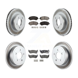 [Front+Rear] 2003-2007 Jeep Liberty Premium Coated Rotors & Ceramic Pads Brake Kit For Max Braking