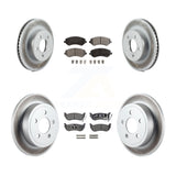 [Front+Rear] 2003-2007 Jeep Liberty Premium Coated Rotors & Ceramic Pads Brake Kit For Max Braking