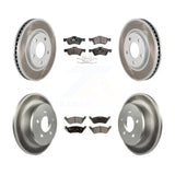 Front Rear Coated Brake Rotor Ceramic Pad Kit For Dodge Grand Caravan Chrysler &