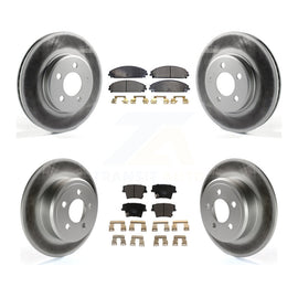 Front Rear Coat Brake Rotor Ceramic Pad Kit For 19-21 Chrysler 300 RWD with 5.7L