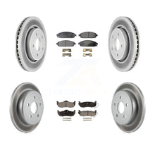 Charger l&#39;image dans la galerie, Front Rear Coated Brake Rotors Ceramic Pad Kit For Jeep Grand Cherokee Commander