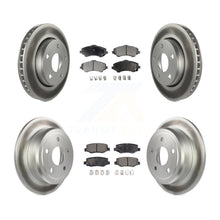 Load image into Gallery viewer, Front Rear Coated Disc Brake Rotors And Ceramic Pads Kit For Jeep Wrangler JK