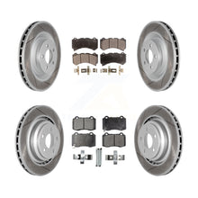 Charger l'image dans la galerie, Front Rear Coated Disc Brake Rotors Ceramic Pad Kit For Dodge Challenger Charger