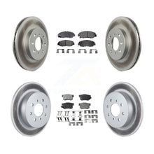 Charger l&#39;image dans la galerie, Front Rear Coated Disc Brake Rotors And Ceramic Pad Kit For Honda Civic Acura EL