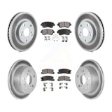 Front Rear Coated Disc Brake Rotors And Ceramic Pads Kit For Toyota Camry