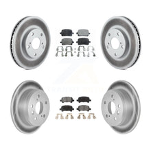 Load image into Gallery viewer, Front Rear Coated Disc Brake Rotors And Ceramic Pads Kit For Toyota Camry Solara