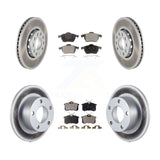 Front Rear Coated Disc Brake Rotors And Ceramic Pads Kit For Volkswagen Passat