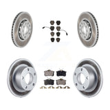 [Front+Rear] 2002 Volkswagen Passat FWD Premium Coated Rotors & Ceramic Pads Brake Kit For Max Braking