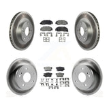 [Front+Rear] 1998-2002 Honda Accord 3.0L Premium Coated Rotors & Ceramic Pads Brake Kit For Max Braking