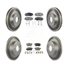 Charger l'image dans la galerie, Front Rear Coated Disc Brake Rotors And Ceramic Pads Kit For Honda Accord