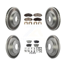 Load image into Gallery viewer, Front Rear Coated Disc Brake Rotors And Ceramic Pads Kit For Acura CSX