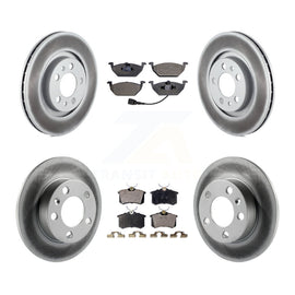 Front Rear Coated Brake Rotor & Ceramic Pad Kit For Volkswagen Beetle Jetta Golf