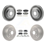 [Front+Rear] 2002-2004 Honda Odyssey Premium Coated Rotors & Ceramic Pads Brake Kit For Max Braking