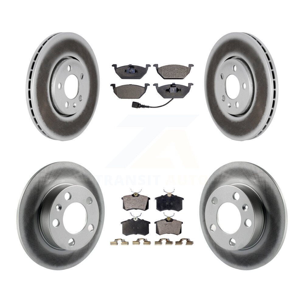 [Front+Rear] 2000-2001 Volkswagen Golf 2.0L Premium Coated Rotors & Ceramic Pads Brake Kit For Max Braking