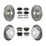 Front Rear Coated Disc Brake Rotors And Ceramic Pads Kit For Toyota Celica