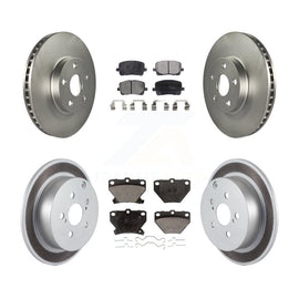 Front Rear Coated Brake Rotors Ceramic Pad Kit For Toyota Corolla Matrix Pontiac