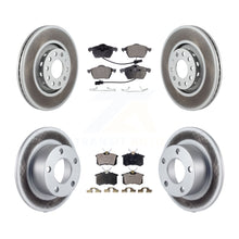 Charger l'image dans la galerie, Front Rear Coated Disc Brake Rotors And Ceramic Pads Kit For Audi A6