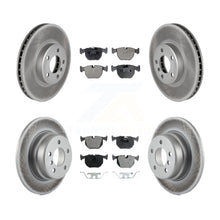 Charger l&#39;image dans la galerie, Front Rear Coated Disc Brake Rotors And Ceramic Pads Kit For BMW X5