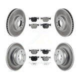 Front Rear Coated Disc Brake Rotors And Ceramic Pads Kit For BMW X5