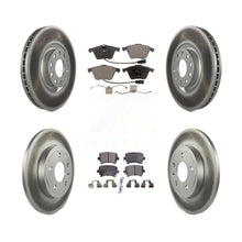 Load image into Gallery viewer, Front Rear Coated Disc Brake Rotors And Ceramic Pads Kit For Audi A4 Quattro