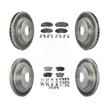 Charger l'image dans la galerie, Front Rear Coated Disc Brake Rotors And Ceramic Pads Kit For Honda Civic