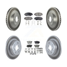 Charger l&#39;image dans la galerie, Front Rear Coated Disc Brake Rotors And Ceramic Pad Kit For 2002-2004 Honda CR-V