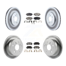 Load image into Gallery viewer, Front Rear Coat Disc Brake Rotors Ceramic Pad Kit For Toyota Camry Avalon Solara