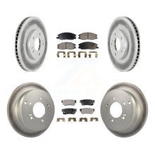 Charger l'image dans la galerie, Front Rear Coated Disc Brake Rotors And Ceramic Pads Kit For Hyundai Santa Fe