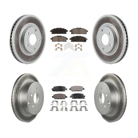 [Front+Rear] 2011-2017 Nissan Quest Premium Coated Rotors & Ceramic Pads Brake Kit For Max Braking