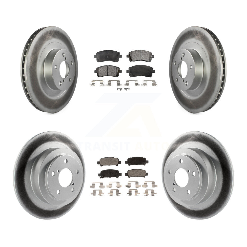 Front Rear Coated Disc Brake Rotor And Ceramic Pad Kit For Subaru Outback Legacy