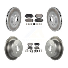 Charger l'image dans la galerie, Front Rear Coated Disc Brake Rotors And Ceramic Pads Kit For Toyota Highlander