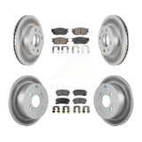 [Front+Rear] 2006 Hyundai Accent Hatchback Premium Coated Rotors & Ceramic Pads Brake Kit For Max Braking