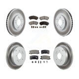 Front Rear Coated Disc Brake Rotors And Ceramic Pads Kit For Mitsubishi Endeavor