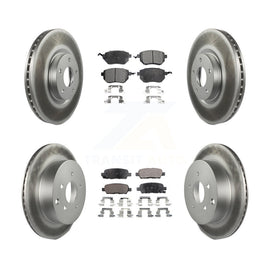 Front Rear Coat Brake Rotor Ceramic Pad Kit For Nissan Murano Infiniti FX35 FX45