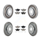 Front Rear Coated Disc Brake Rotors And Ceramic Pads Kit For Volvo S60