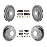 Front Rear Coated Disc Brake Rotors And Ceramic Pads Kit For Hyundai XG350